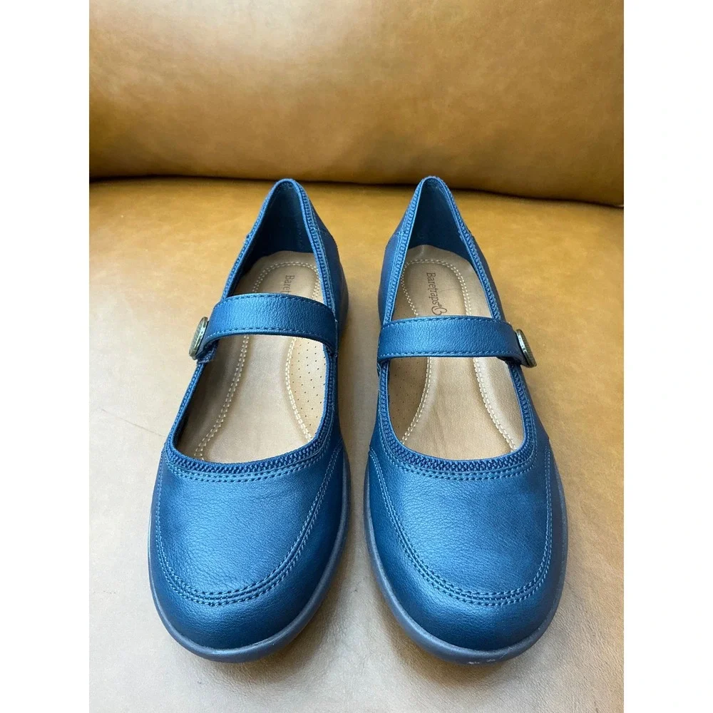 Baretraps Joesie Mary Jane Shoes Womens 7.5 Denim Blue Comfort Flats